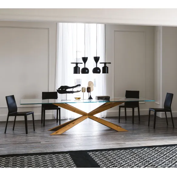Tavolo Cattelan Spyder - cristallo extrachiaro