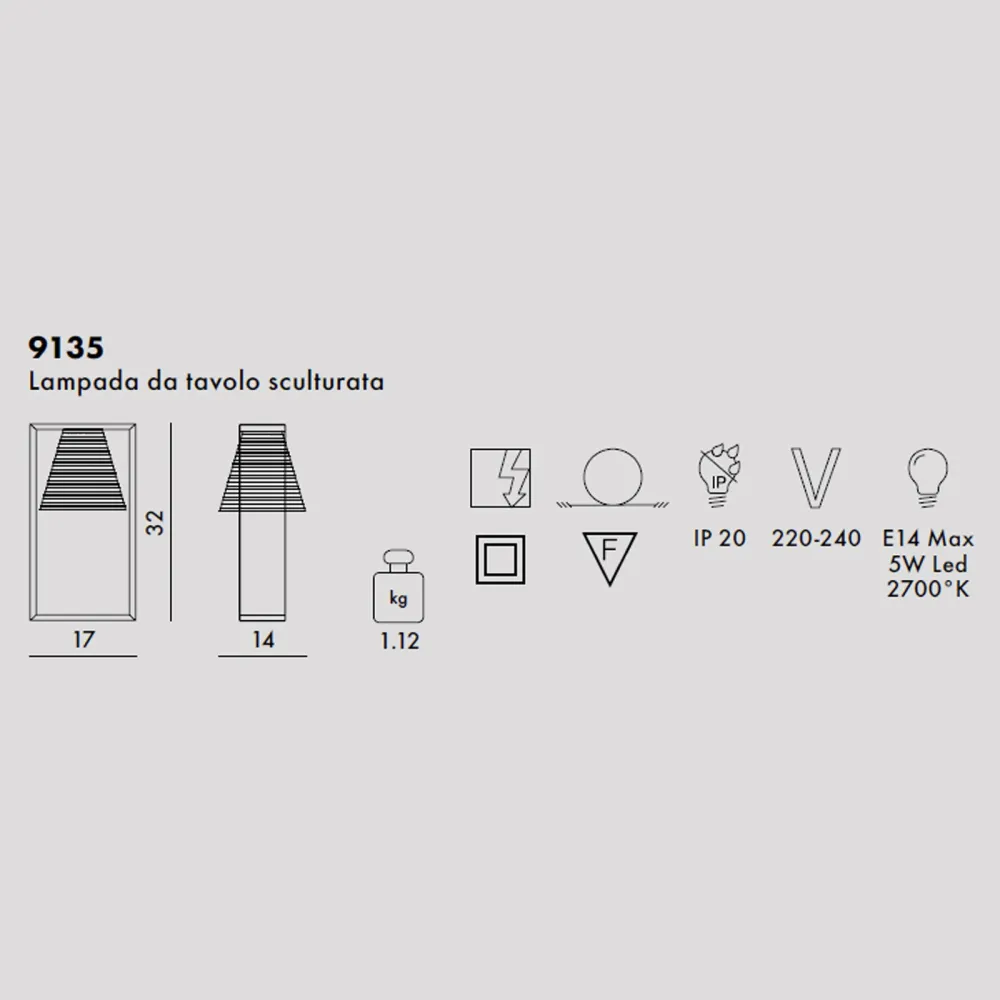 Kartell Skulpturale Light-Air-Tischlampe