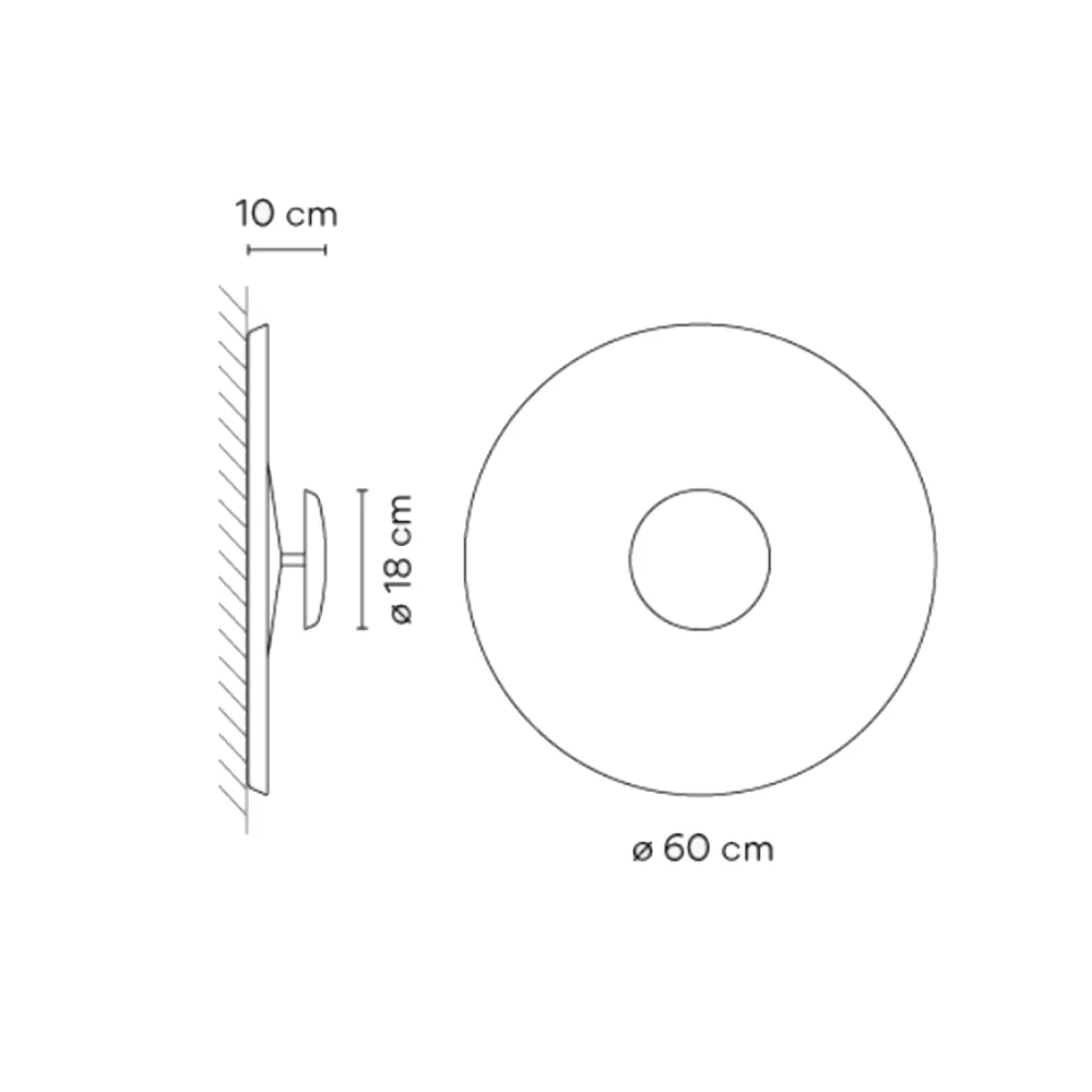 Lámpara de pared Vibia Top 1154