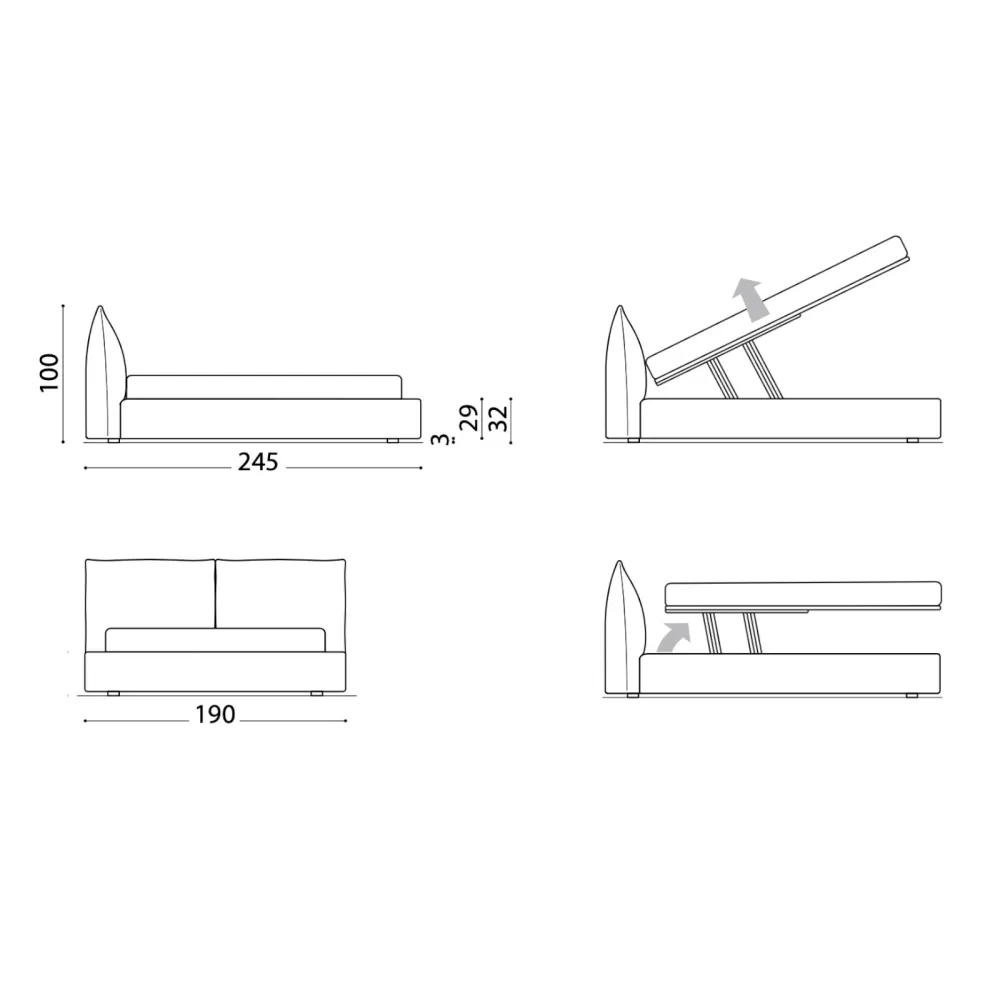 Letto Valentini Wall