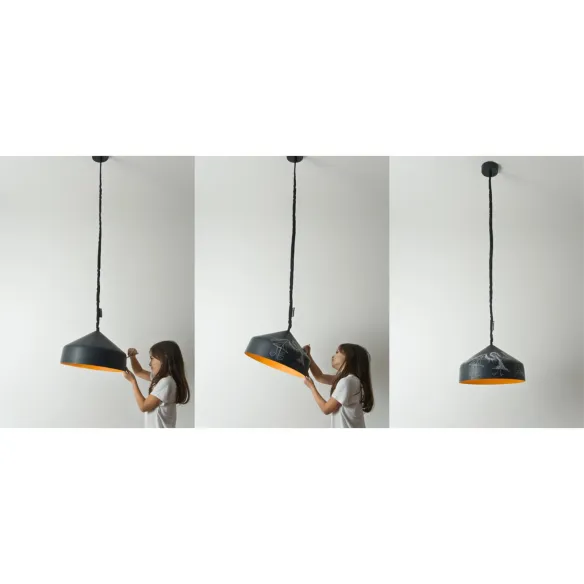 Lampada a sospensione Ines.artdesign Cyrcus lavagna