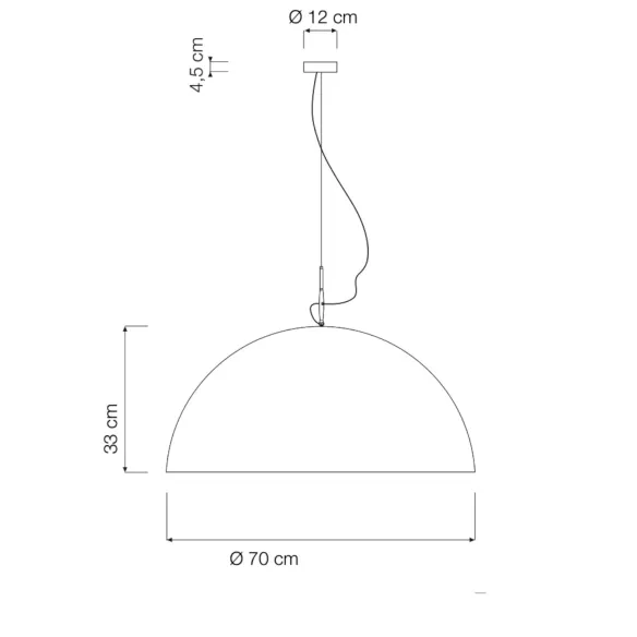 Lampe suspension Ines.artdesign Mezza luna 1 Nebulite