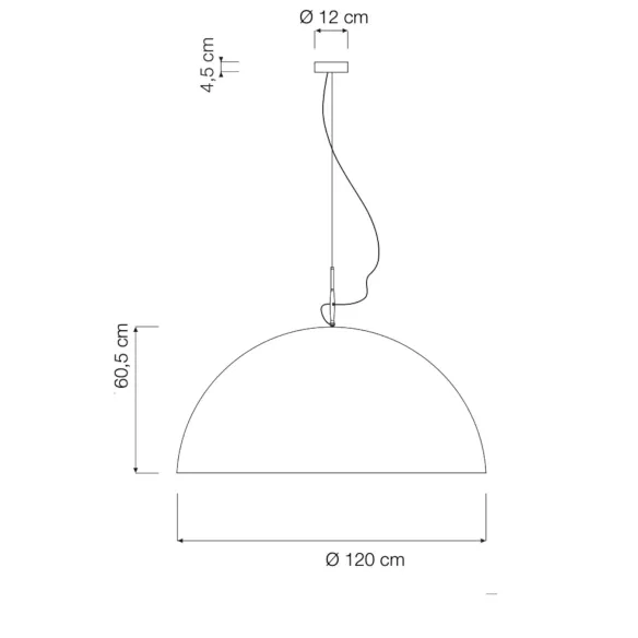 Lampada a sospensione Ines.artdesign Mezza luna 1 Nebulite