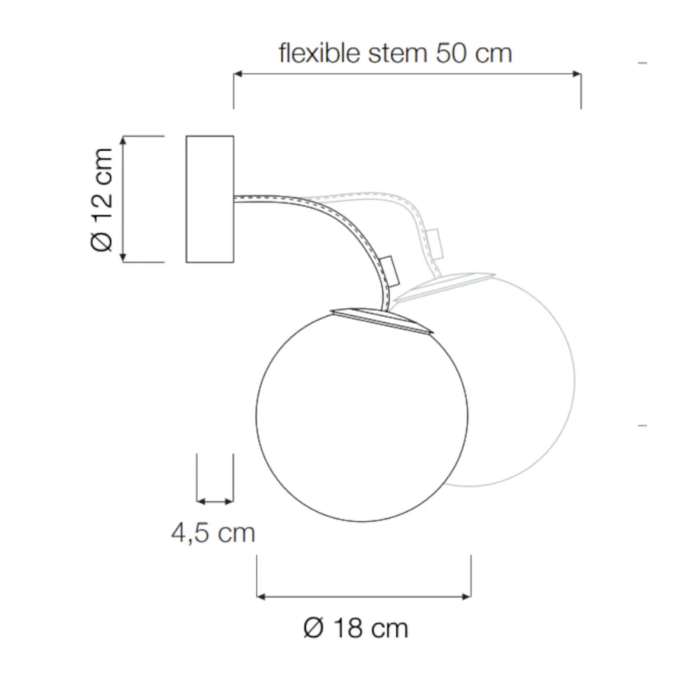 Lampada da parete In-es.artdesign Micro Luna