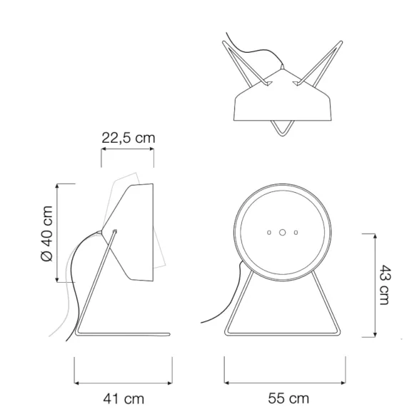 Lampe au sol In-es.artdesign Cyrcus F Lavagna