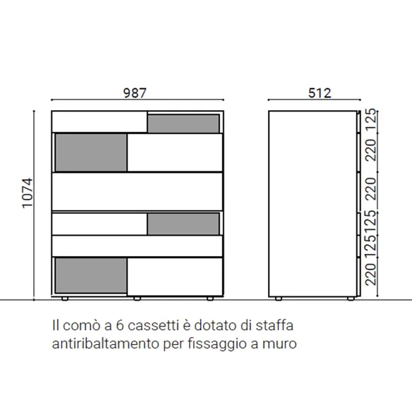 Mobile contenitore Presotto Wing