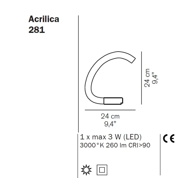 Oluce Acrilica lampe de table