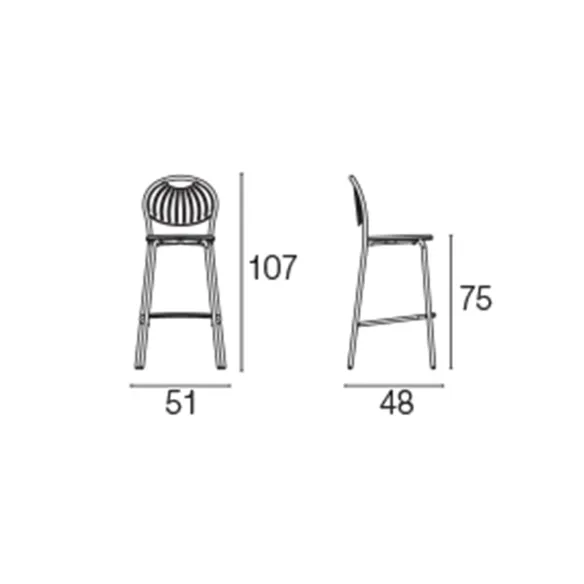 Tabouret Emu Coupole