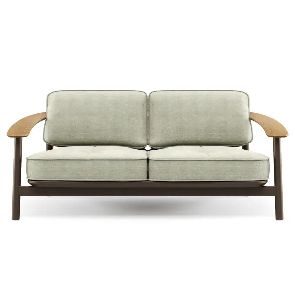 2 seater sofa Emu Twins Alu-Teak