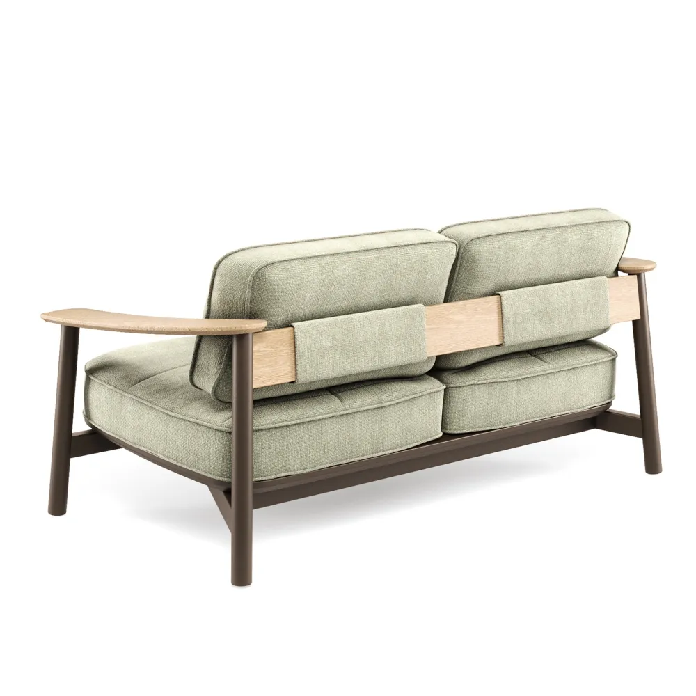 2 seater sofa Emu Twins Alu-Teak
