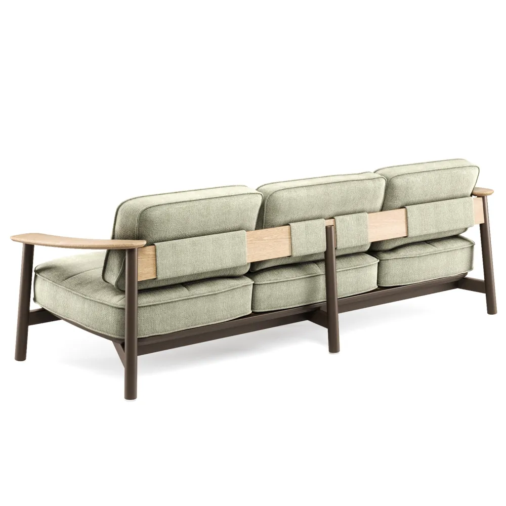 3 seater sofa Emu Twins Alu-Teak