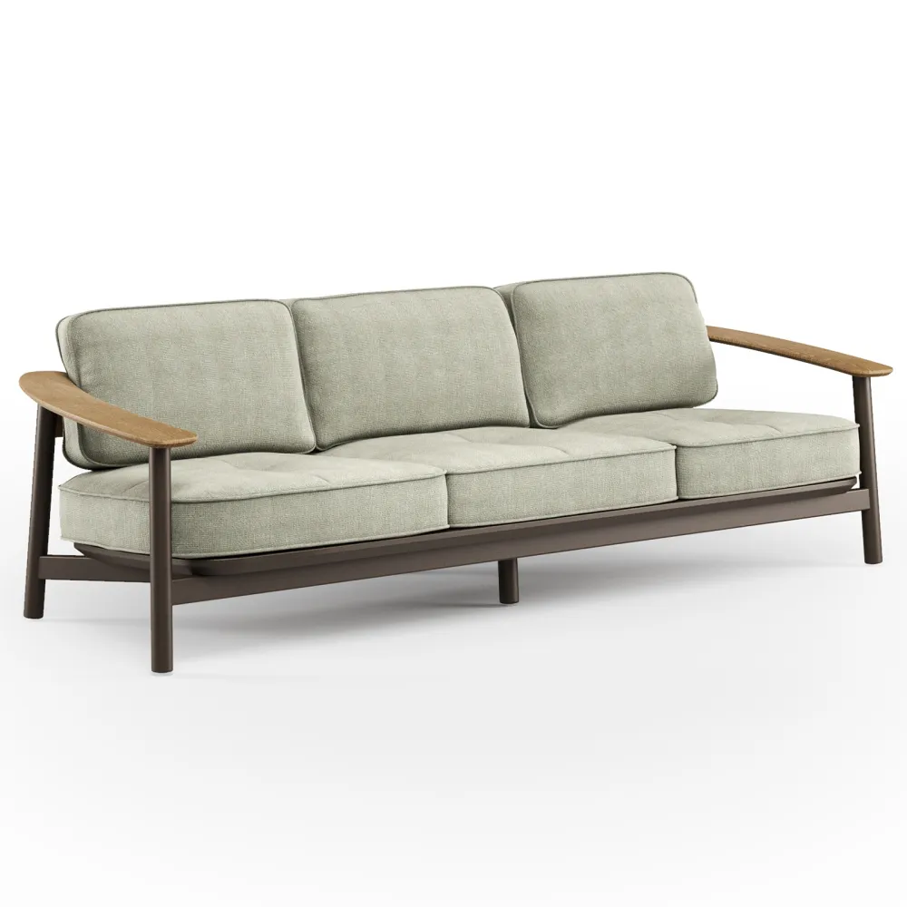 3 seater sofa Emu Twins Alu-Teak