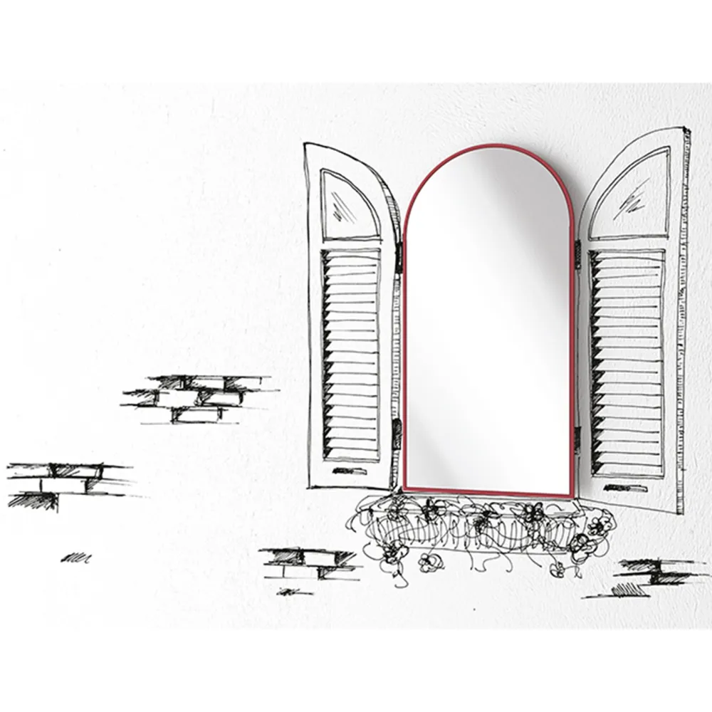 Wooden mirror Minottiitalia Windows