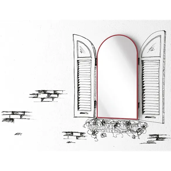 Specchio in legno Minottiitalia Windows