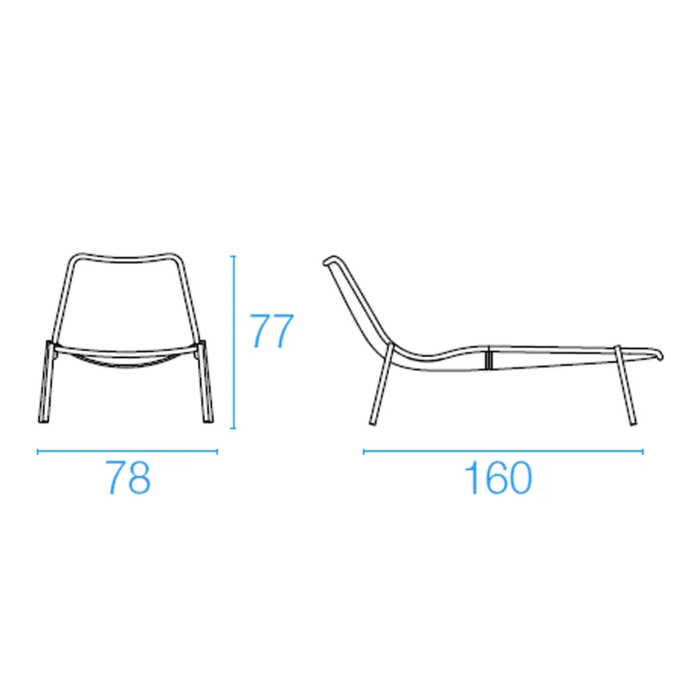 Sunlounger Emu Round