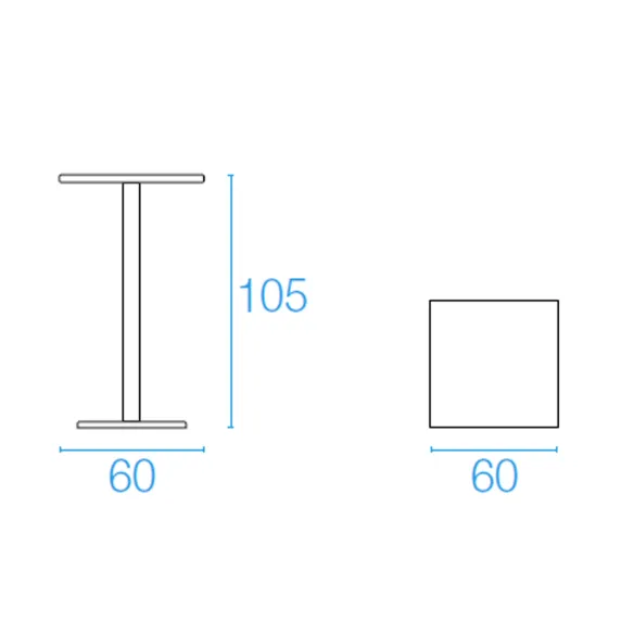 Table haute Emu Round