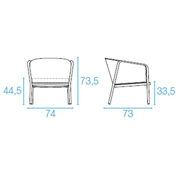 Niedriger Sessel mit Flachseil Emu Carousel