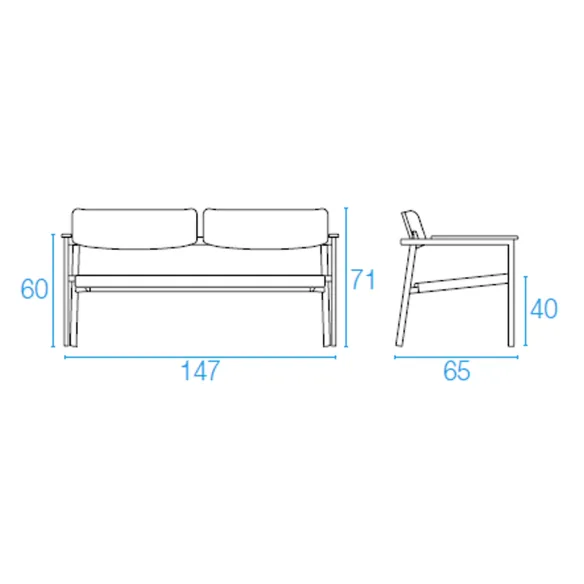 2 seater sofa Emu Shine