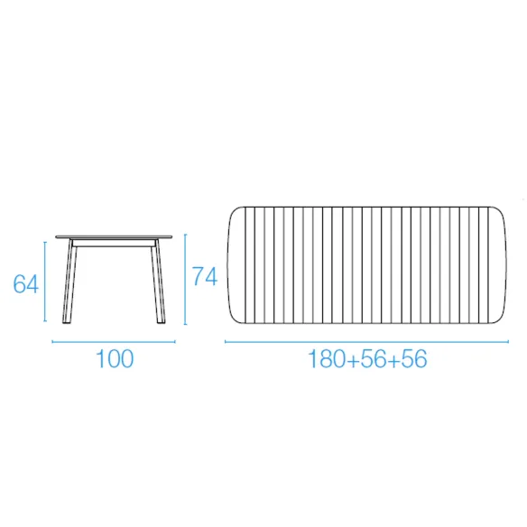 Extendable table Emu Shine