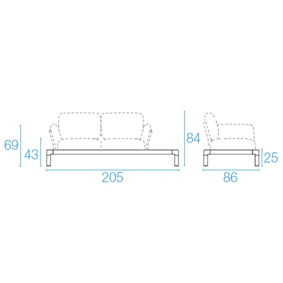 2 seater sofa Emu Tami