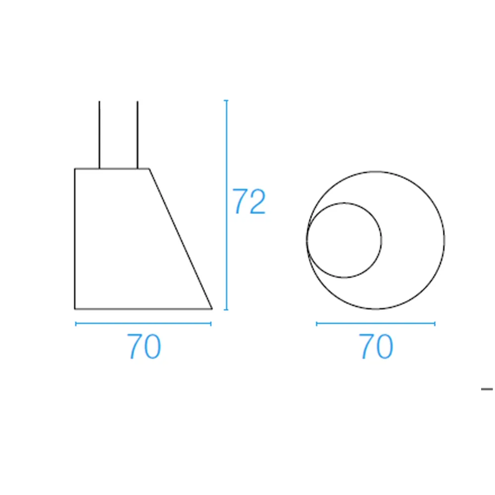 Suspension lamp Emu Cone