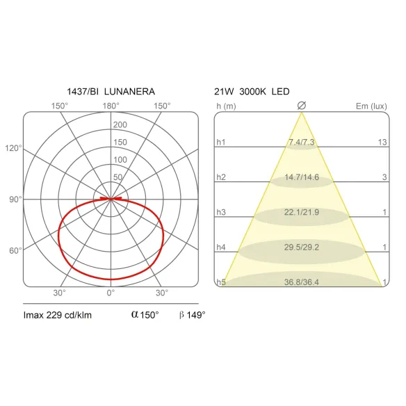 Martinelli Luce Lunanera Wall/ceiling lamp