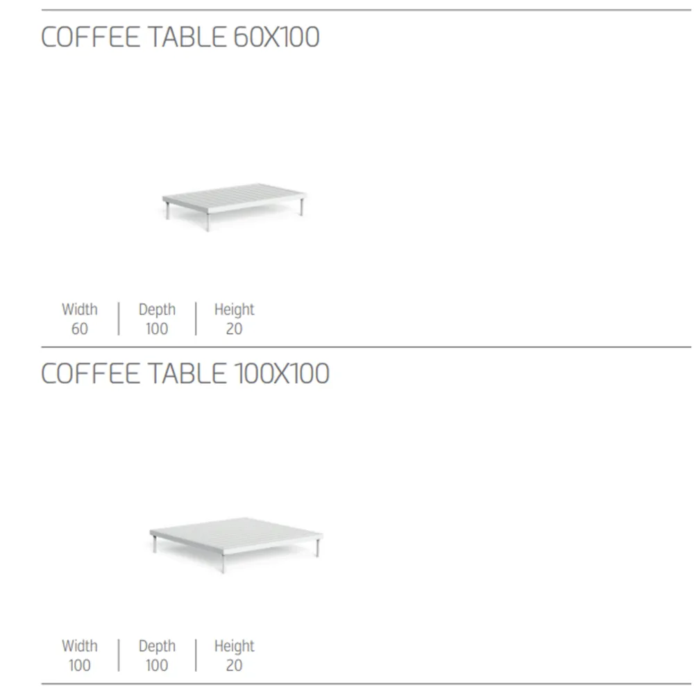 Table basse Talenti Cleo Soft Alu