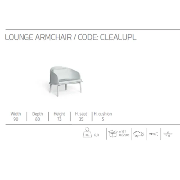 Lounge-Sessel Talenti Cleo soft Alu