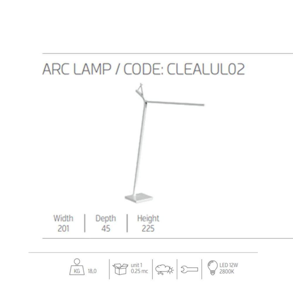 Lampe au sol Talenti Arc Cleo Alu