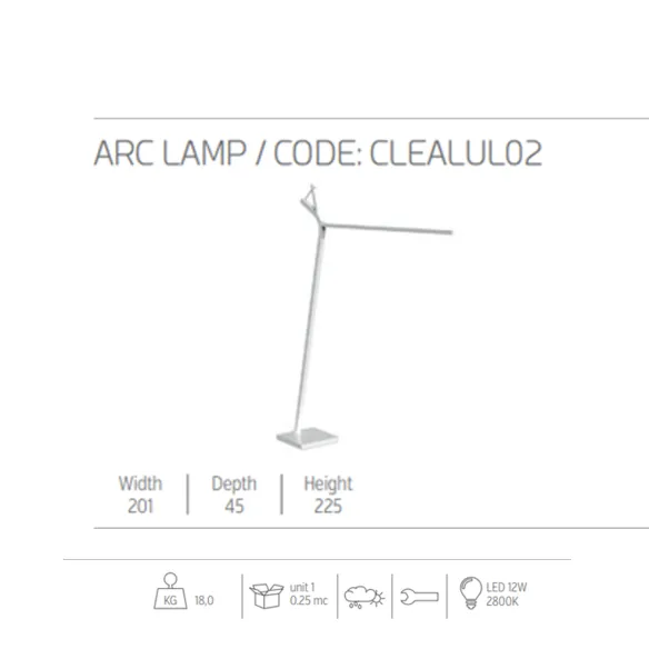 Ground lamp Talenti Arc Cleo Alu