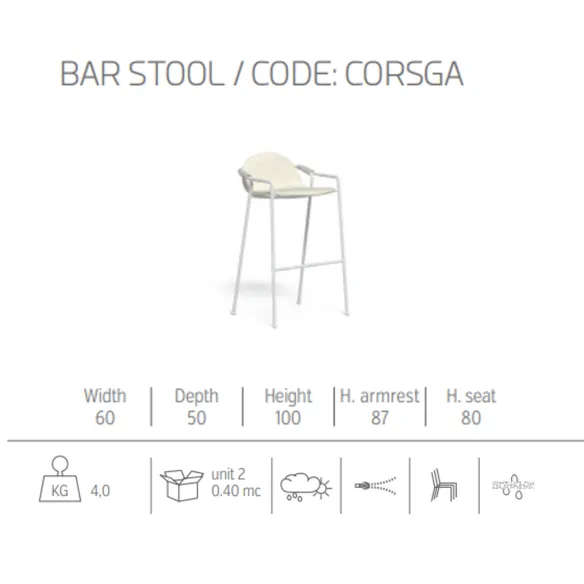 Tabouret Talenti Coral