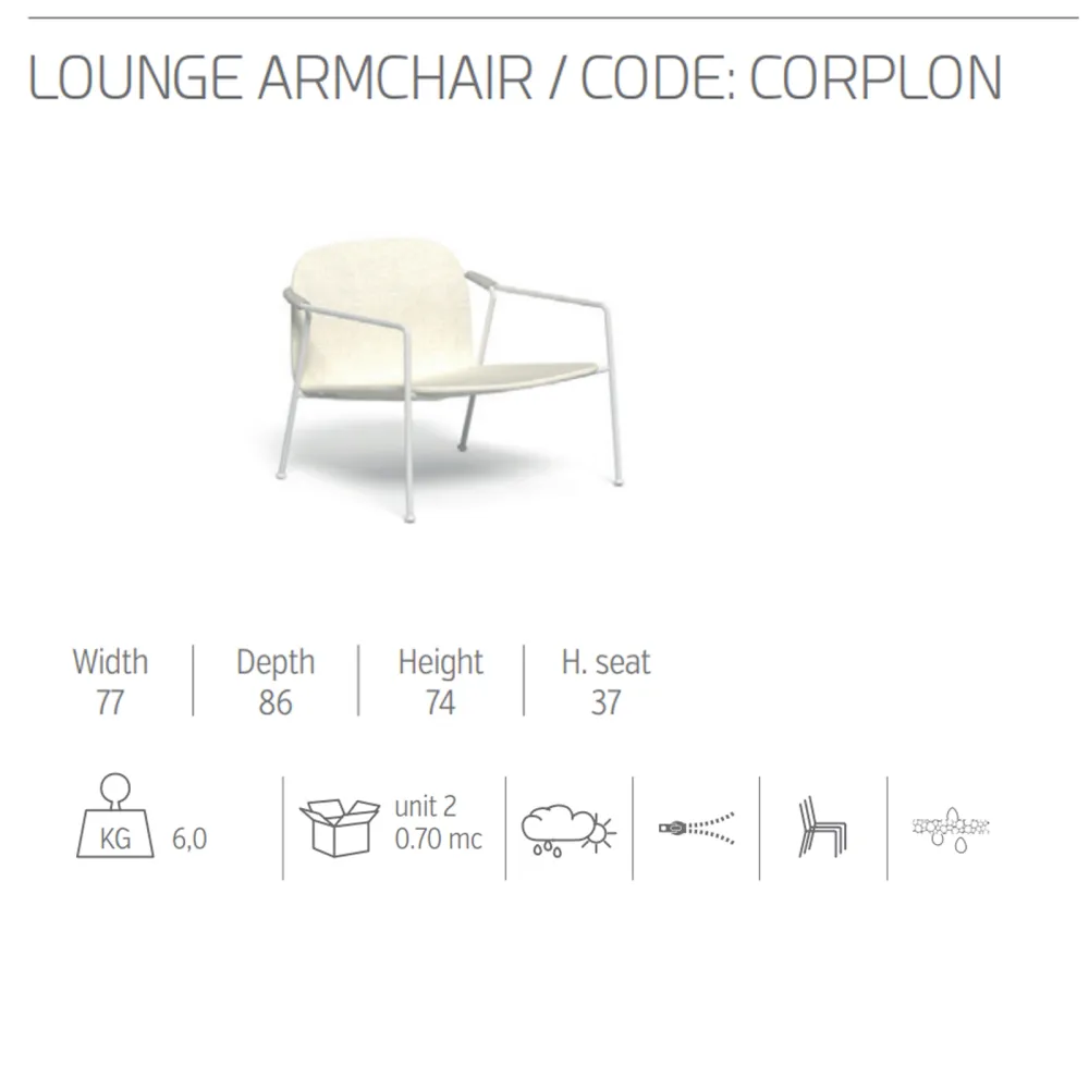 Lounge chair Talenti Coral
