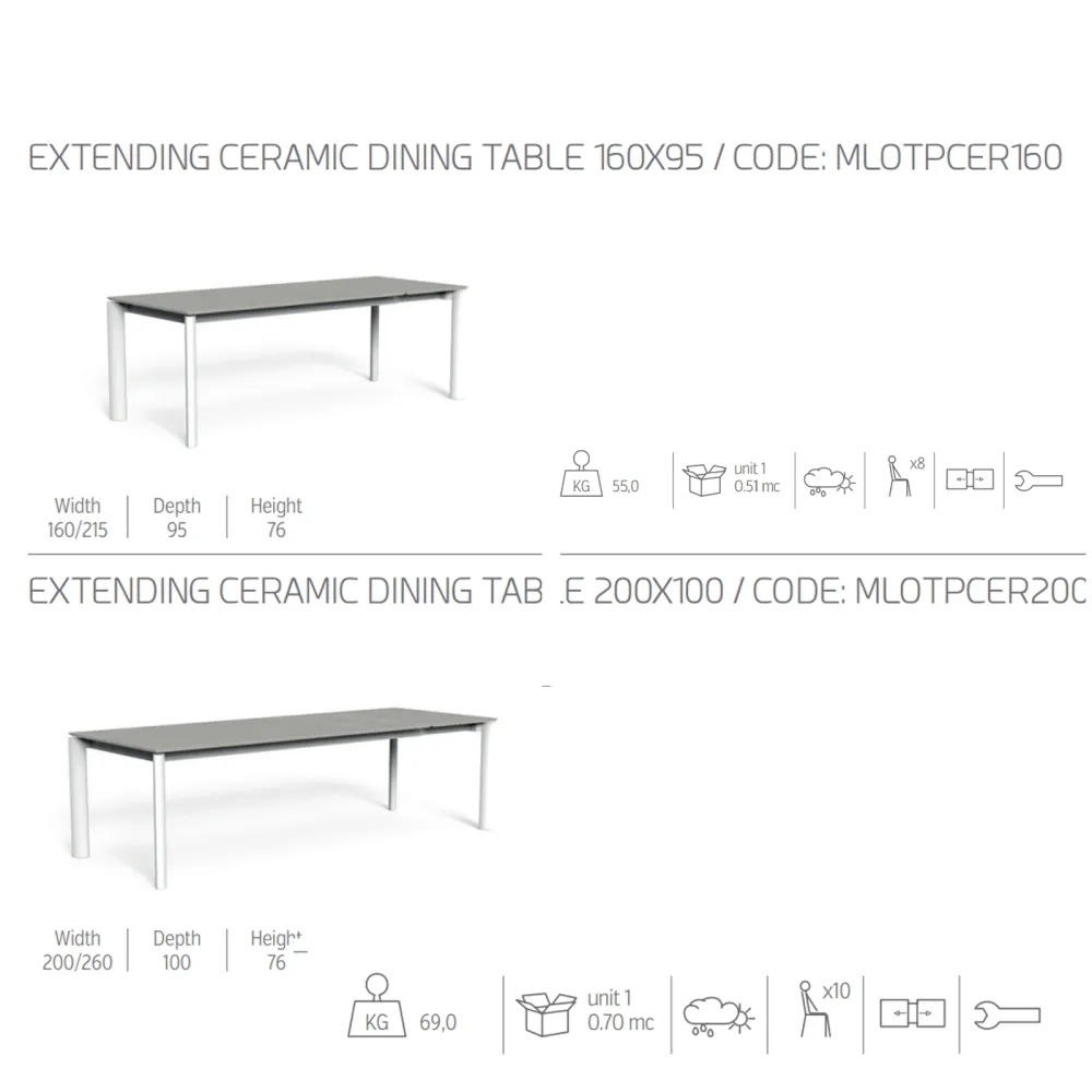 Extendable table Talenti Milo