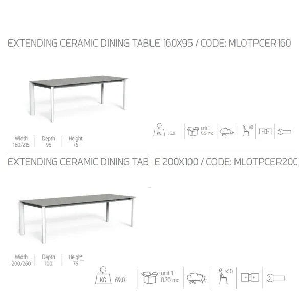 Mesa extensible Talenti Milo