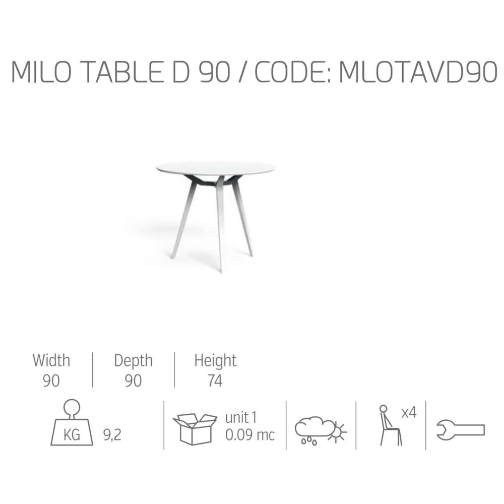 Round table Talenti Milo