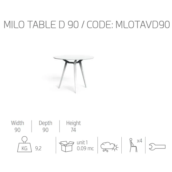 Round table Talenti Milo