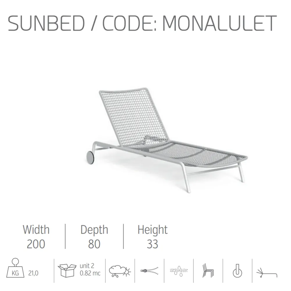 Sunlounger Talenti Moon Alu