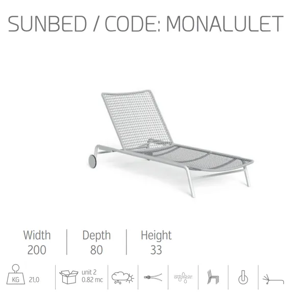 Sunlounger Talenti Moon Alu