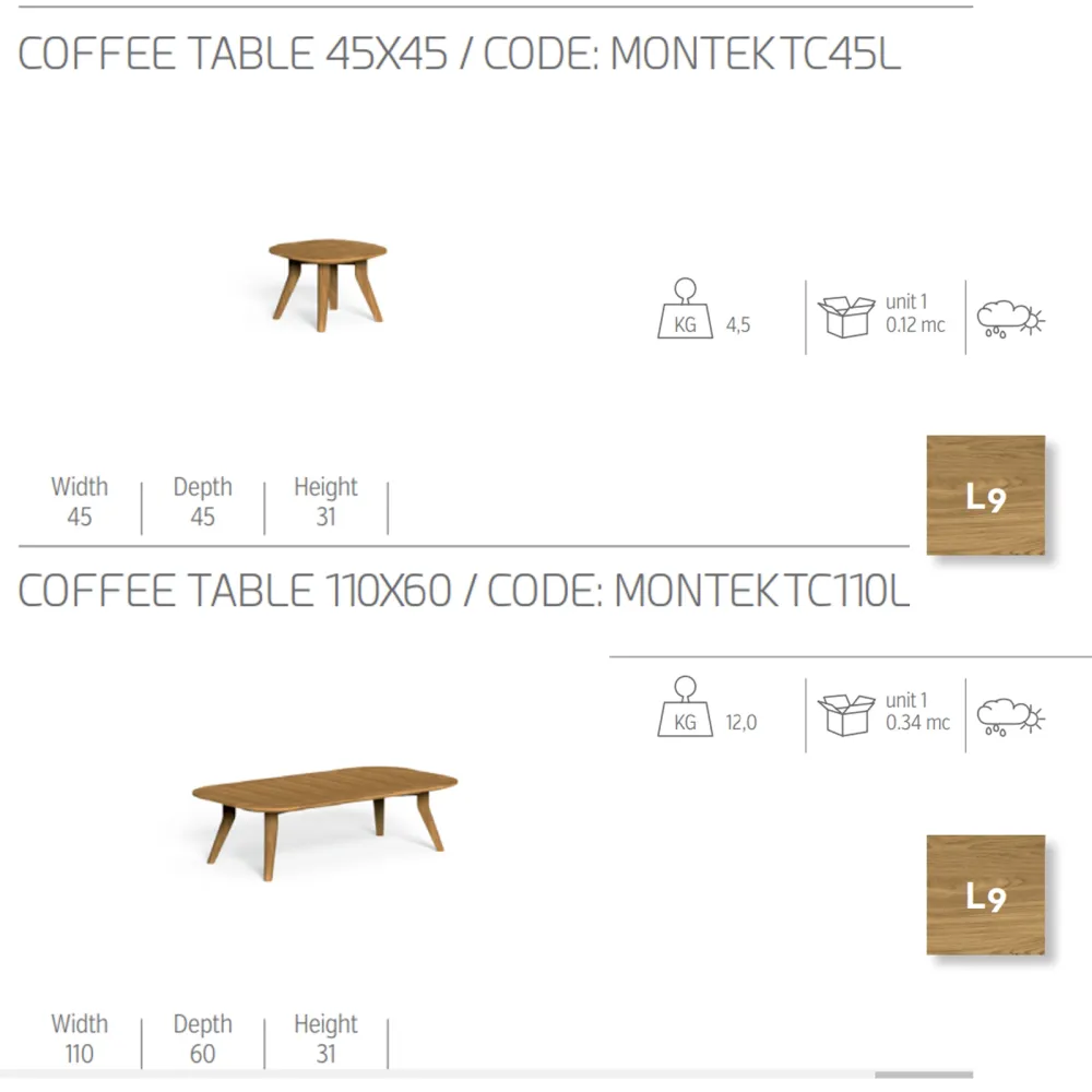 Canapé 2 Places Talenti Moon Teak