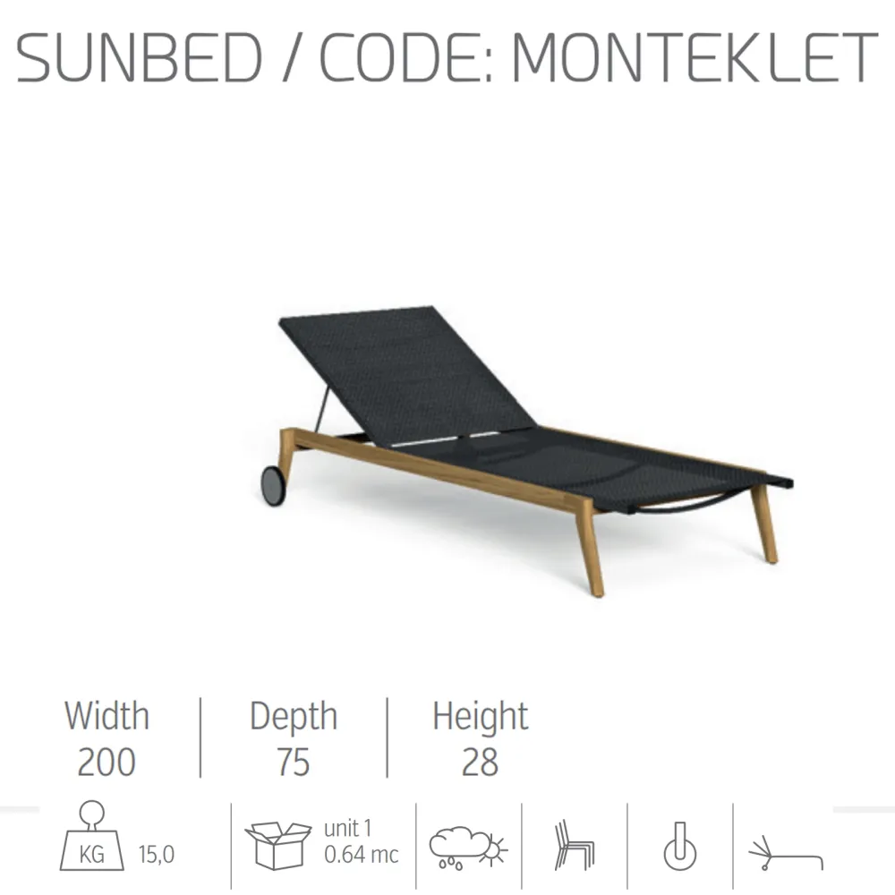 Sonnenliege Talenti Moon Teak