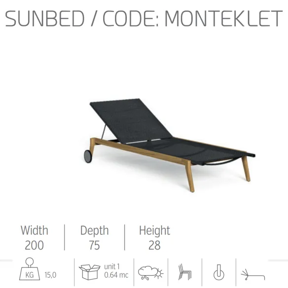Sonnenliege Talenti Moon Teak