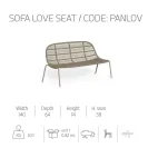 2-Sitzer-Sofa Talenti Panama