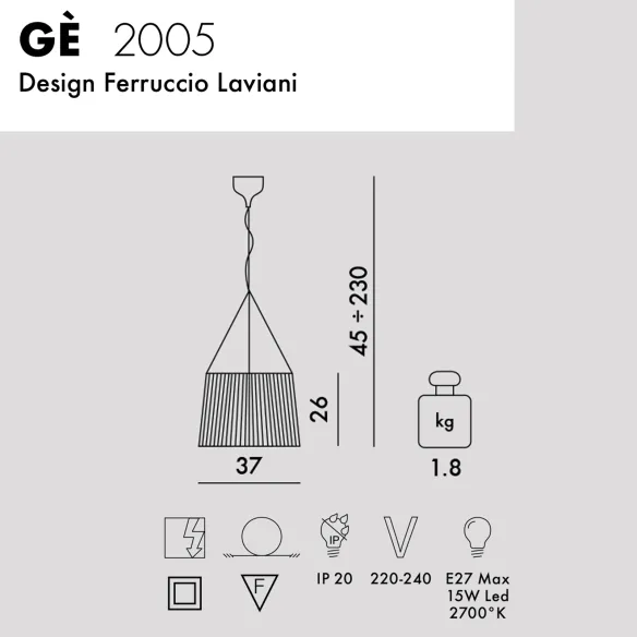 Kartell Ge' Metal Lámpara de suspensión
