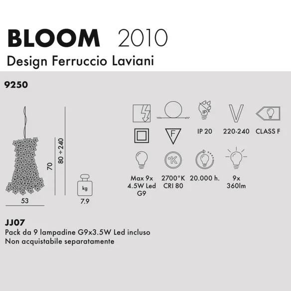 Kartell Bloom Lámpara de suspensión