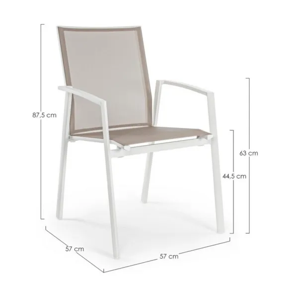 Sedia con braccioli Bizzotto Cruise