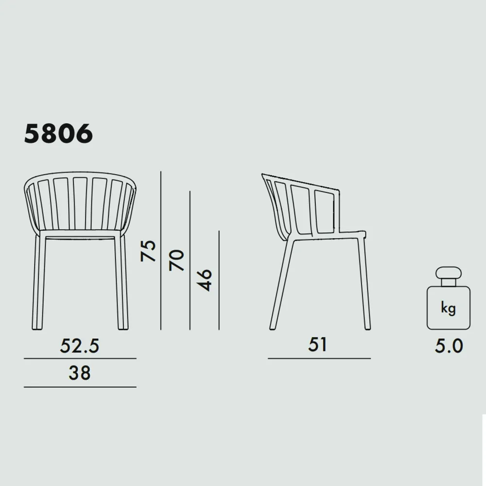 Kartell Venice Mat Stuhl