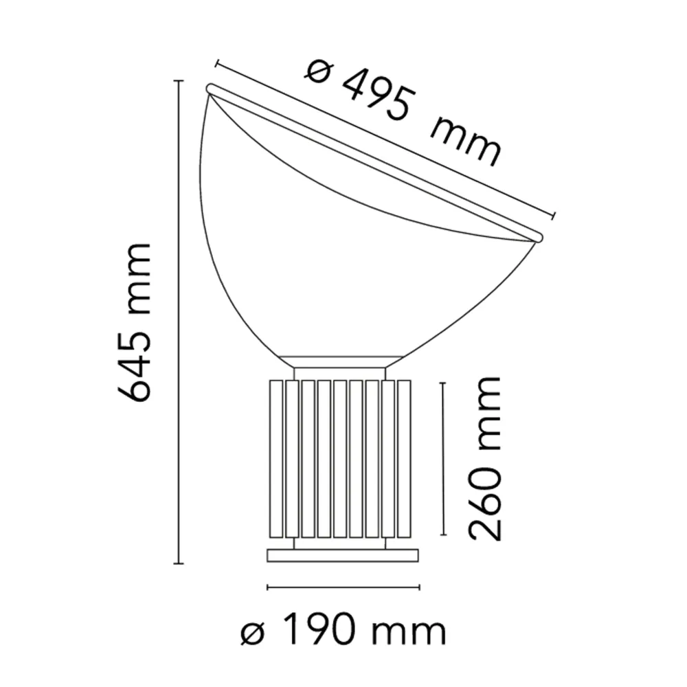 Lámpara de mesa Flos Taccia 