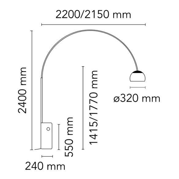  Flos Lampada da terra Arco Led