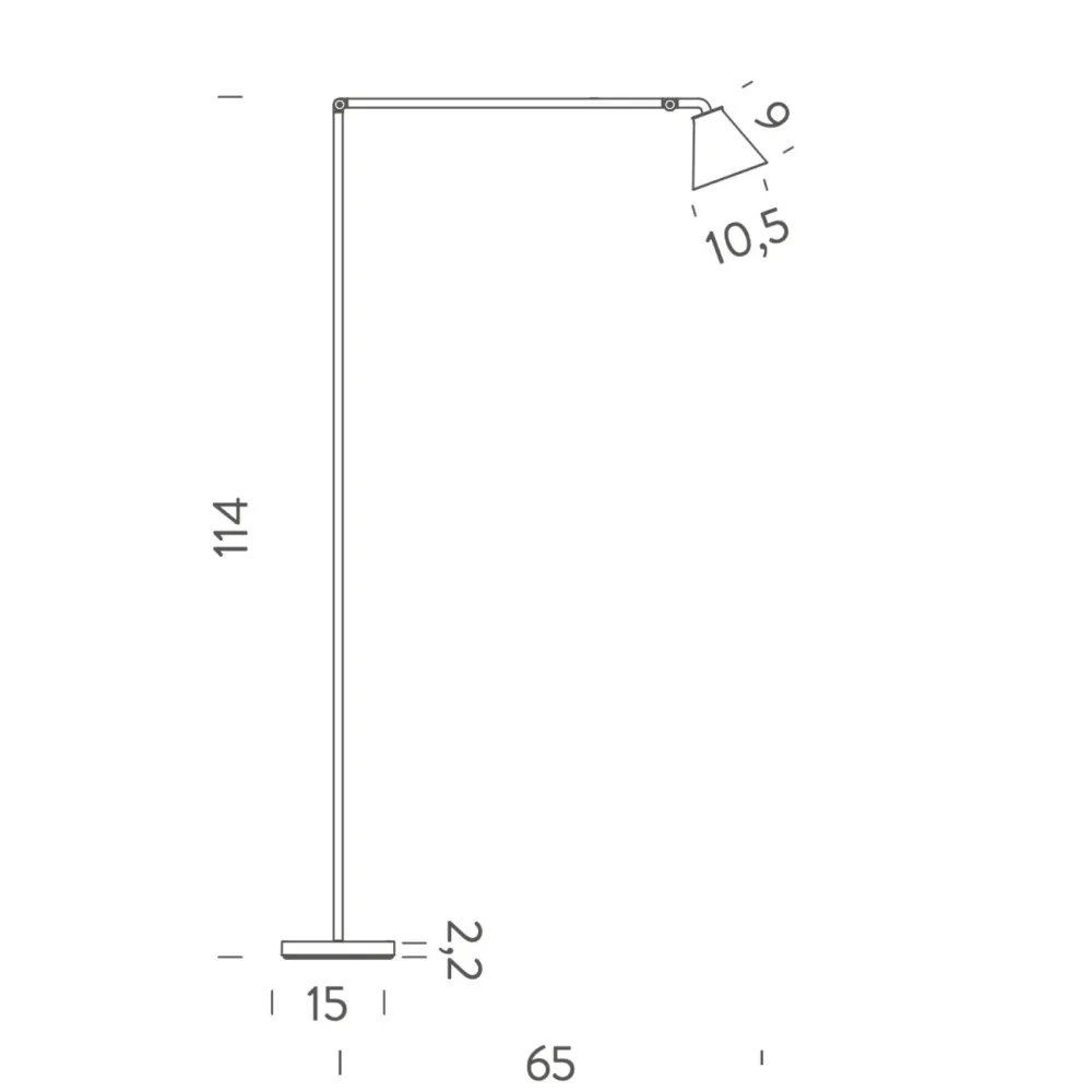 Floor lamp Nemo Untitled Reading Cone