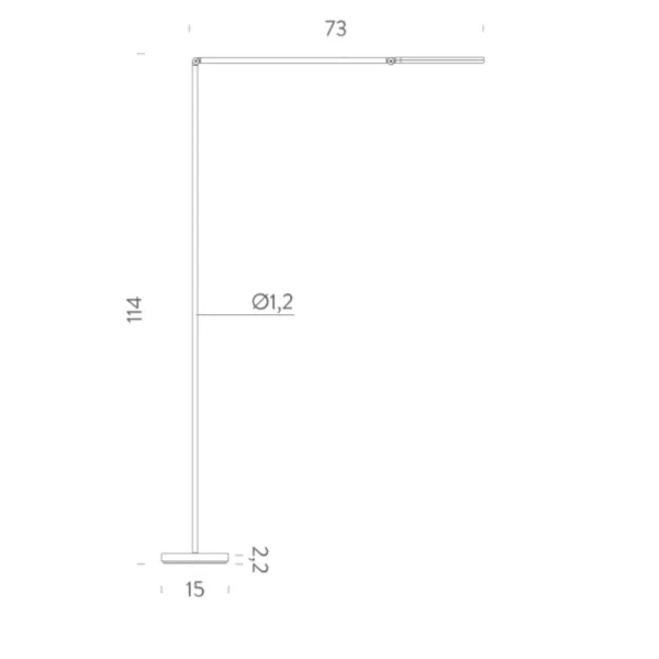 Lampada da terra Nemo Untitled Reading Linear 2